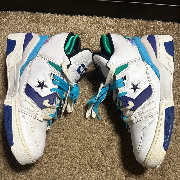 Cons Converse - retro mens' White and Blue Sneakers size 12 - Picture 5 of 7